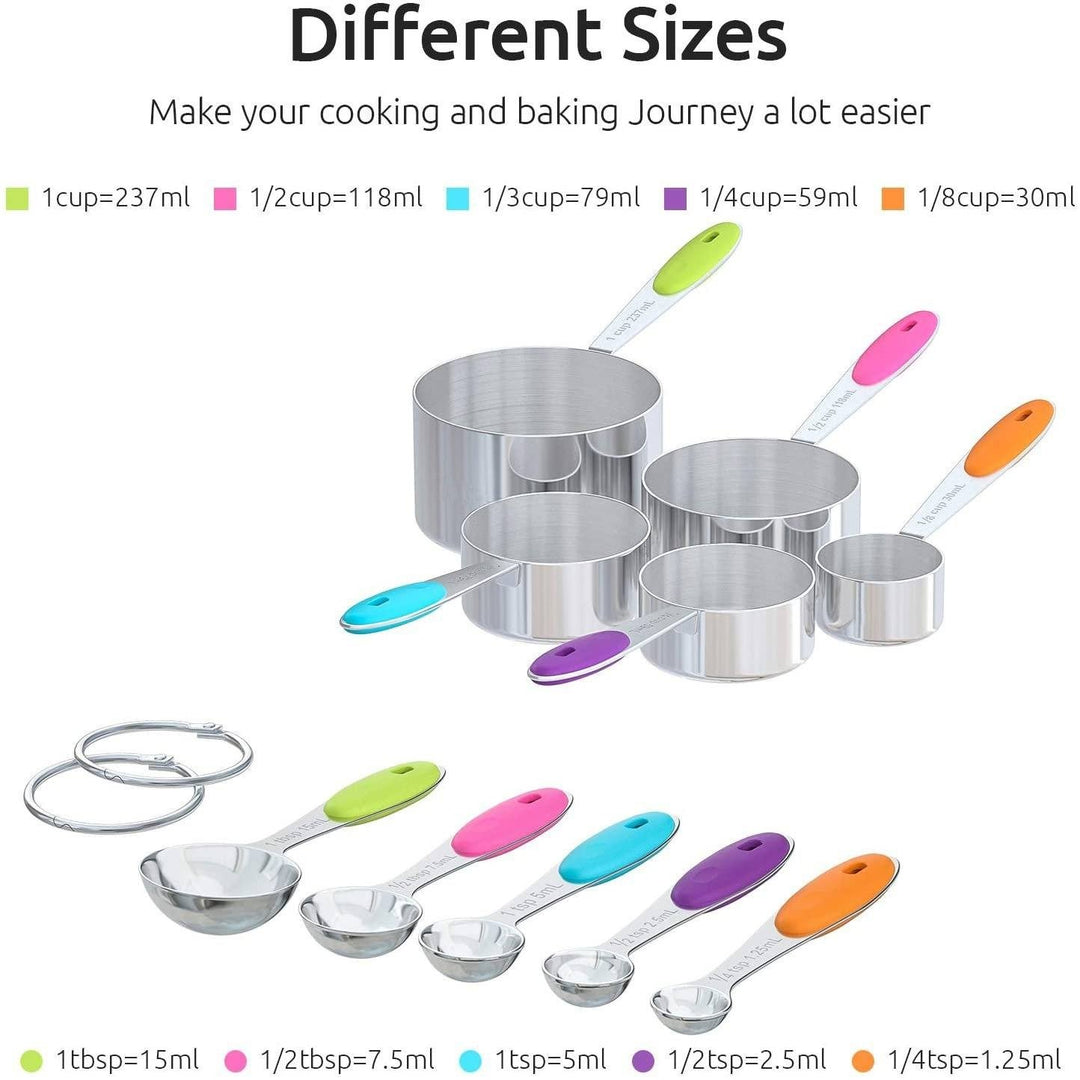 10-Piece: Measuring Cups and Spoons Set Image 2