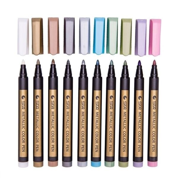 10-Piece: Metallic Paint Marker Pen Permanent Image 2