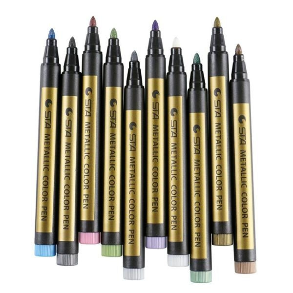 10-Piece: Metallic Paint Marker Pen Permanent Image 4