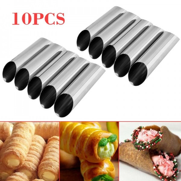 10-Piece: Non-Stick Buttercream Corner Danish Pastry Molds Image 6