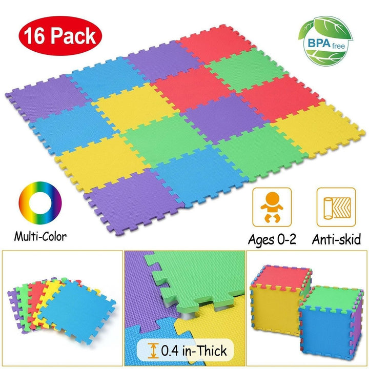 16-Pieces: Kids Puzzle Exercise Play Mat Image 8