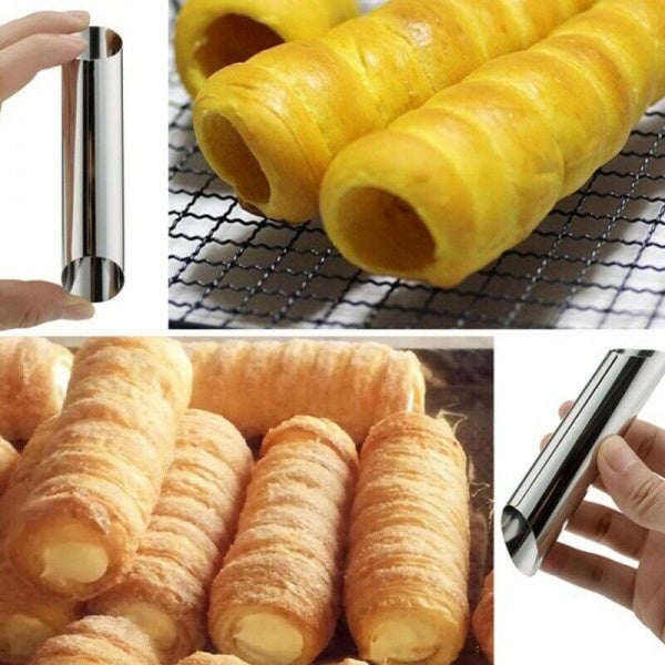 10-Piece: Non-Stick Buttercream Corner Danish Pastry Molds Image 8