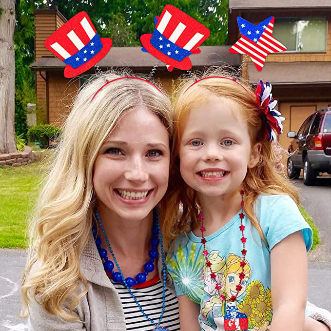 10-Piece: Patriotic Head Boppers Headband Image 4