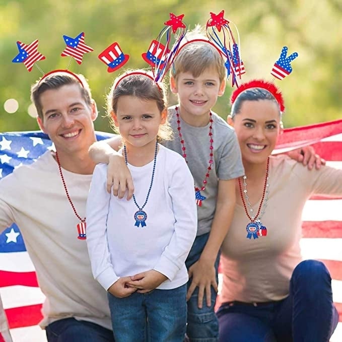 10-Piece: Patriotic Head Boppers Headband Image 4