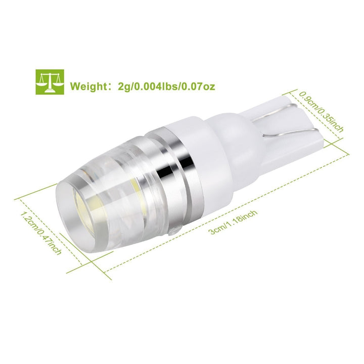 10-Piece: Xenon White Wedge Base LED Bulbs Image 4