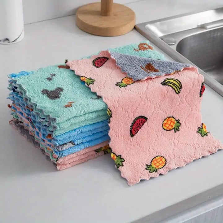 10-Pieces: Reusable Dish Cellulose Sponge Cloths Image 1