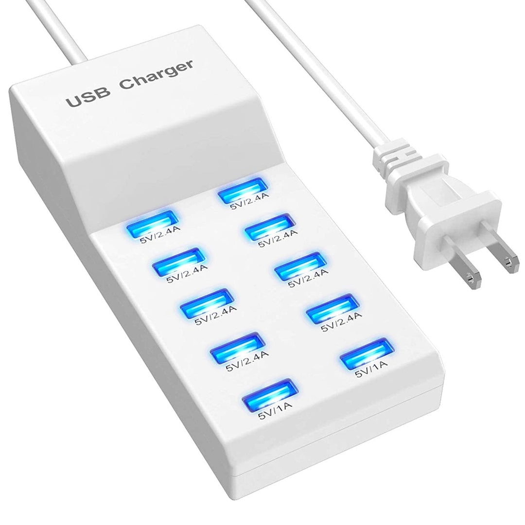 10-Ports 50W USB Wall Fast Charging Power Adapter Image 2