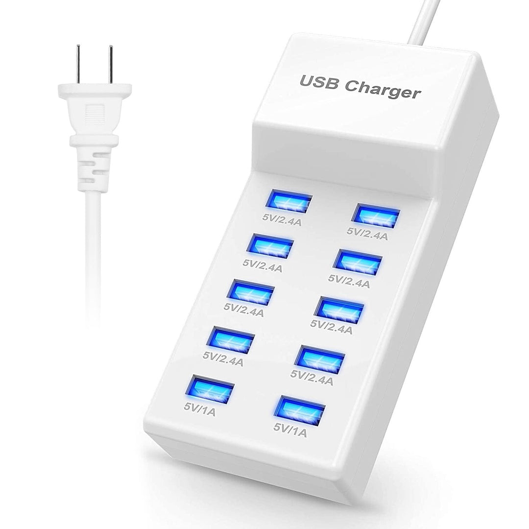 10-Ports 50W USB Wall Fast Charging Power Adapter Image 3