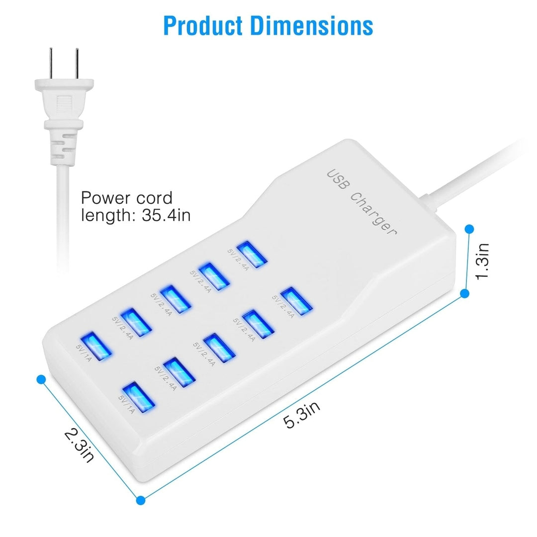 10-Ports 50W USB Wall Fast Charging Power Adapter Image 7