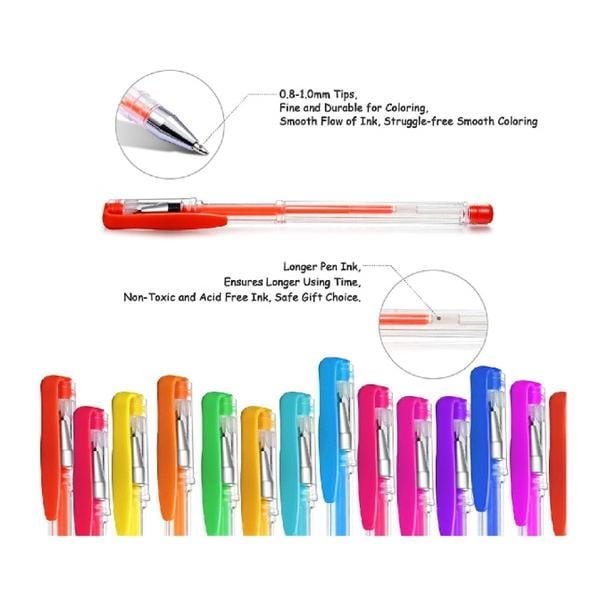 100-Pack: Colored Gel Pens Set Image 3