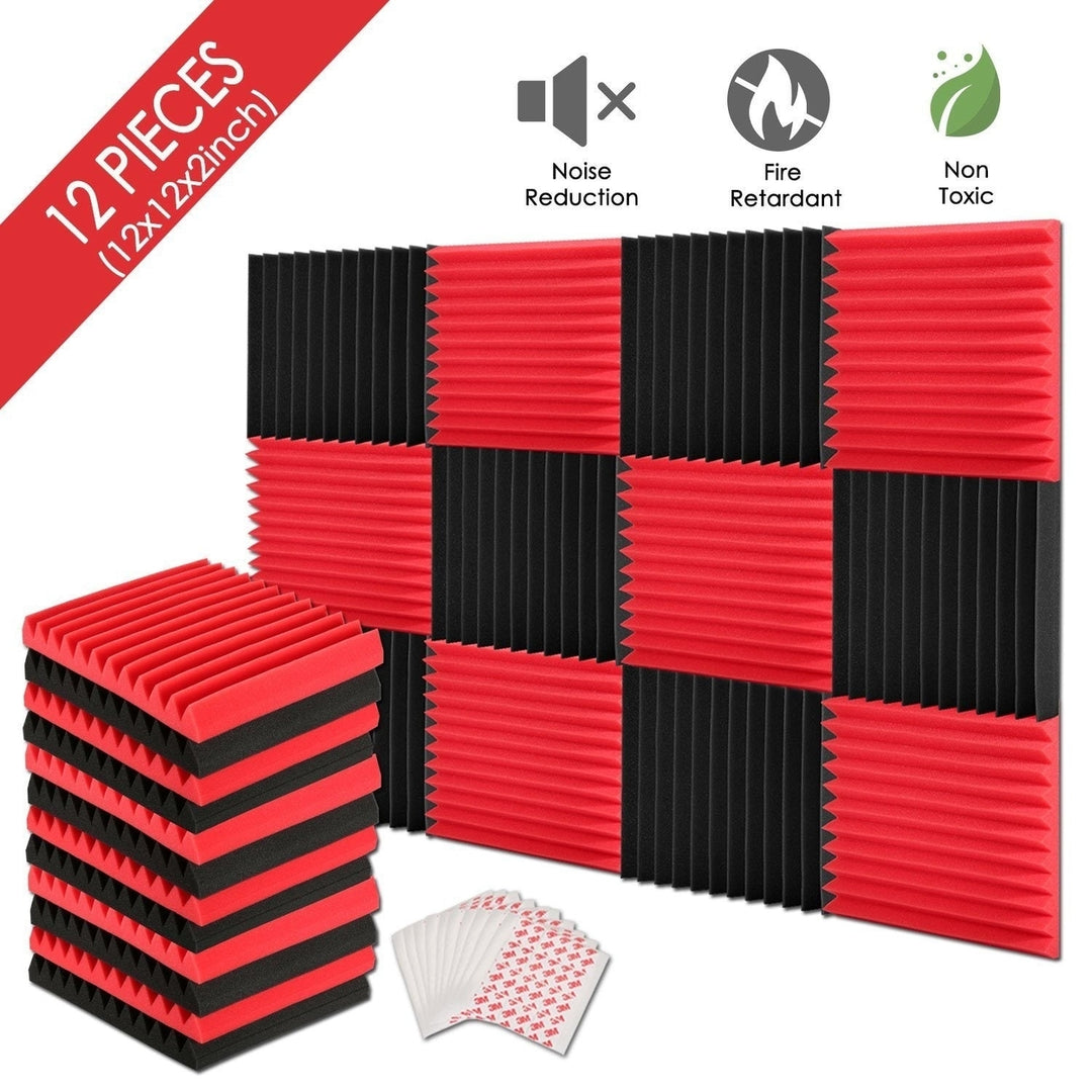 12-Pack: AGPtEK Soundproof Foams Acoustic Sound Panels Image 2