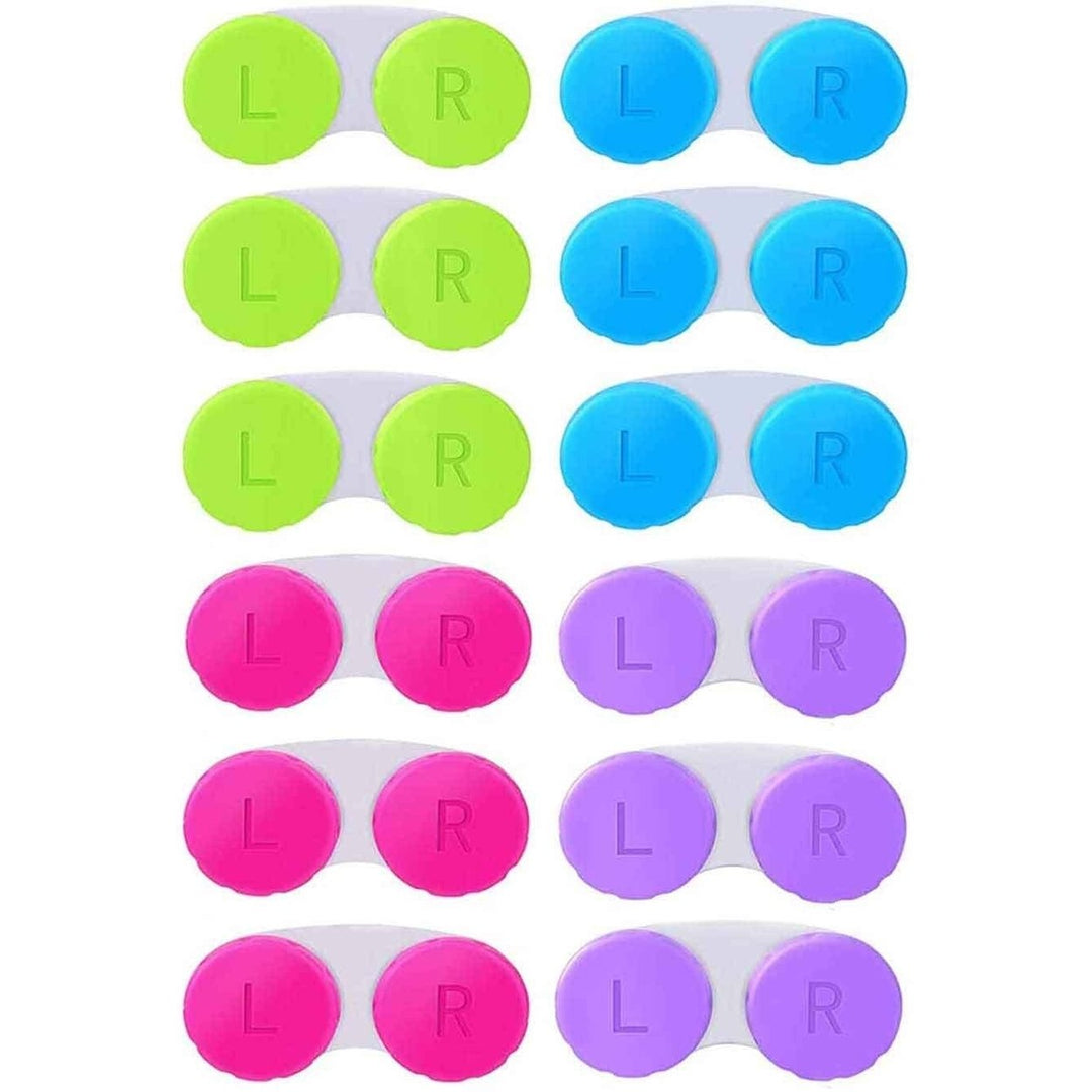 12-Pack: Colourful Contact Lens Case Box Holder Image 1