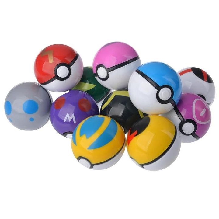 12-Pack: Pocket Monster Pikachu Action Figure Pokemon Game Poke Ball Image 4