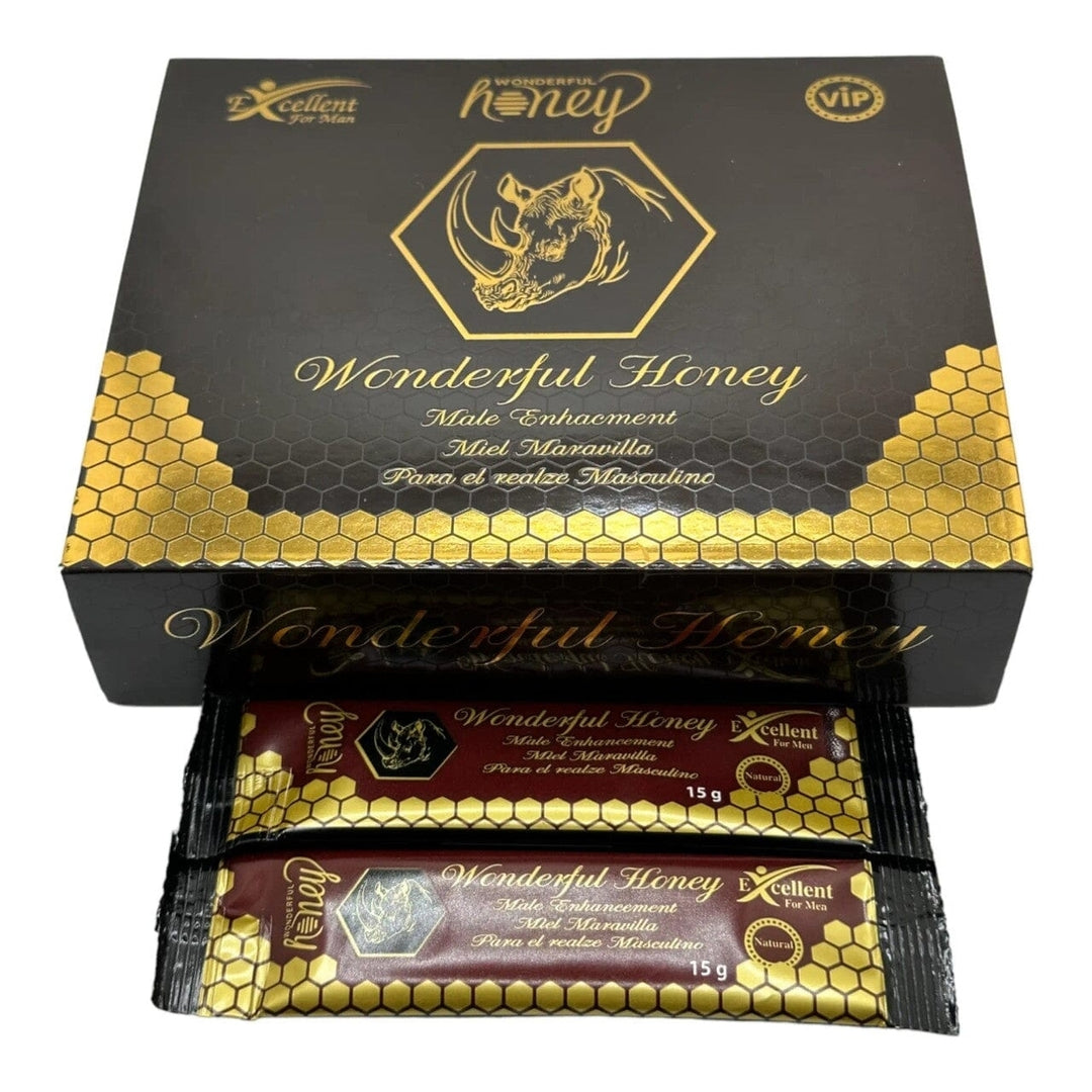 12-Pack: Royal Honey for Men with Panax Ginseng Rootand Tribulus Flower Honey 12 x 15 Gram Sachets Rino (Burgandy) Image 1