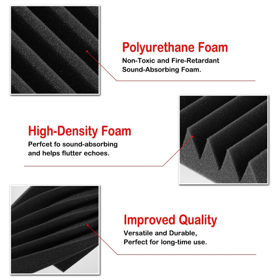 12-Pack: Sound Proof Padding Acoustic Foam Panels Image 4