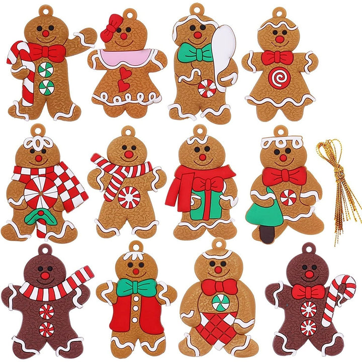 12-Piece: Gingerbread Man Ornaments Image 1