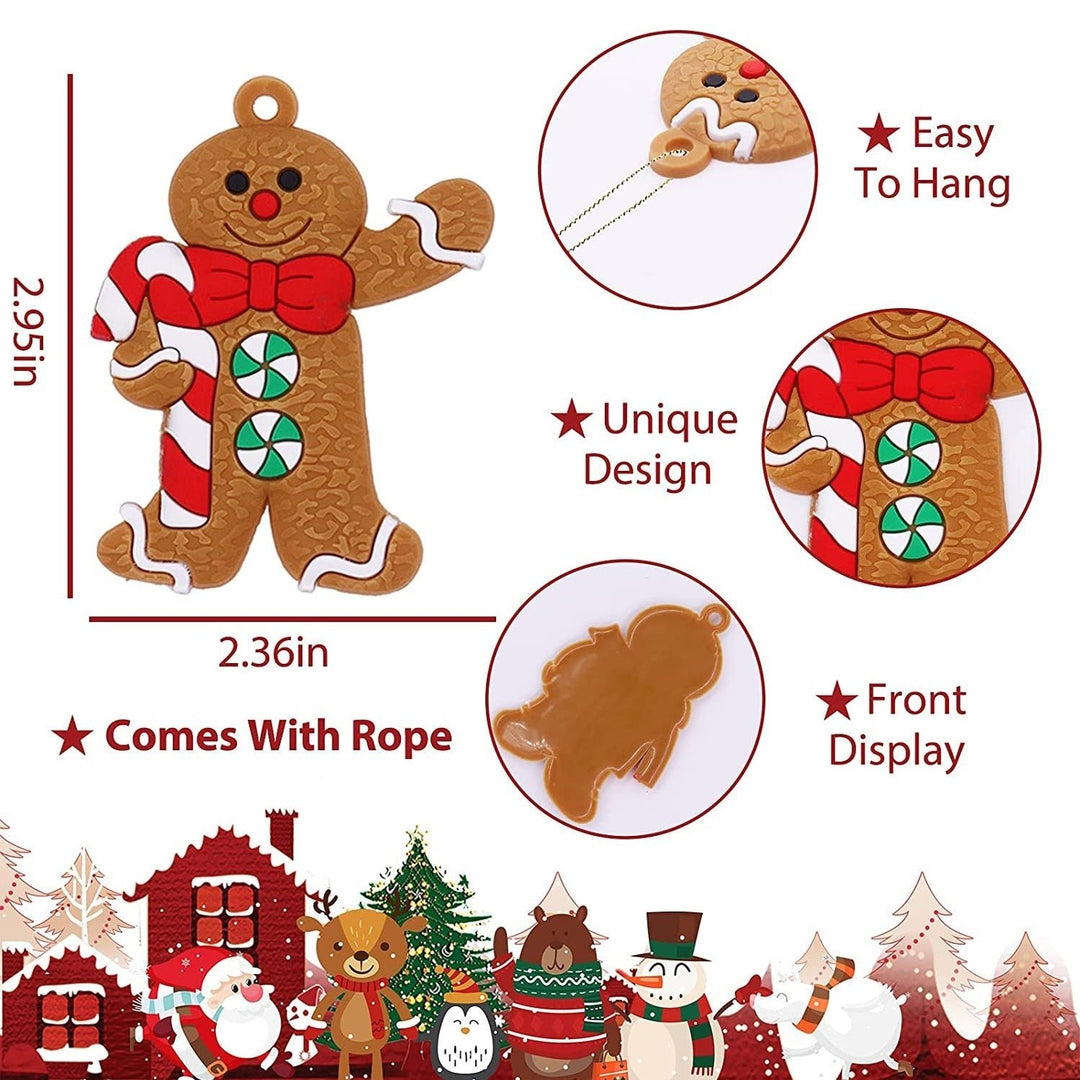 12-Piece: Gingerbread Man Ornaments Image 3