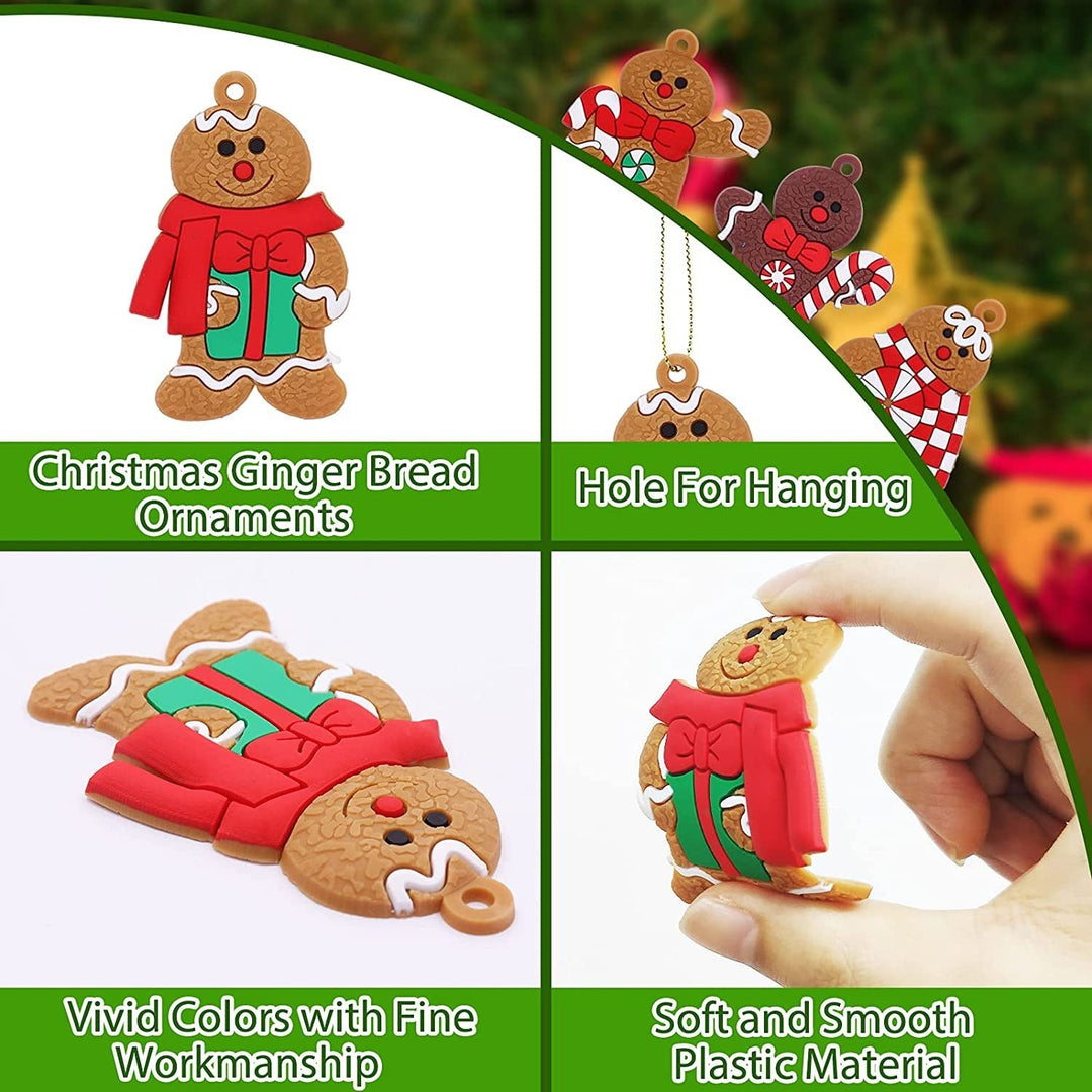 12-Piece: Gingerbread Man Ornaments Image 4