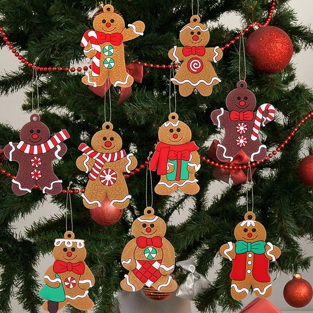 12-Piece: Gingerbread Man Ornaments Image 6