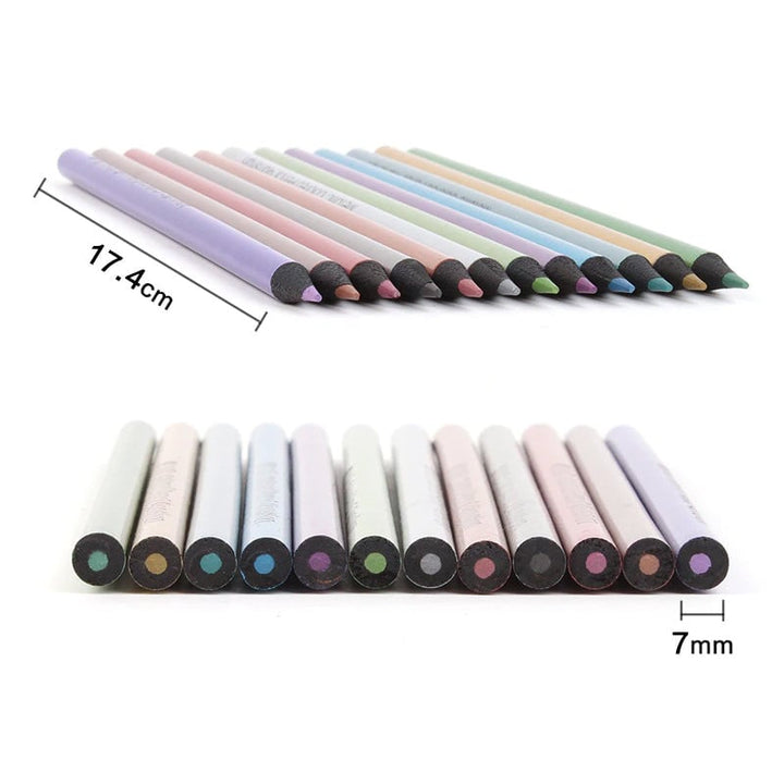 12-Piece: Metallic Colored Pencils Image 2