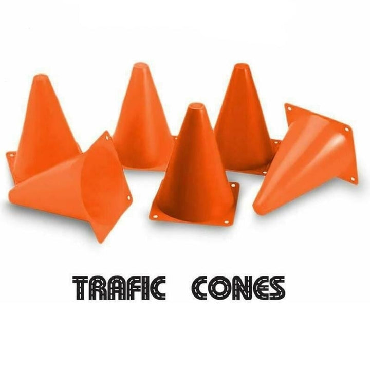 12-Piece: Plastic Cone 7" Orange Colored for Driving Practice,Training Parties Image 2