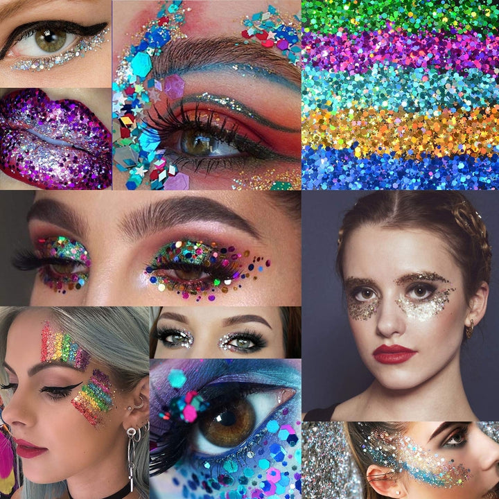 12-Piece: Holographic Chunky Glitters Image 6