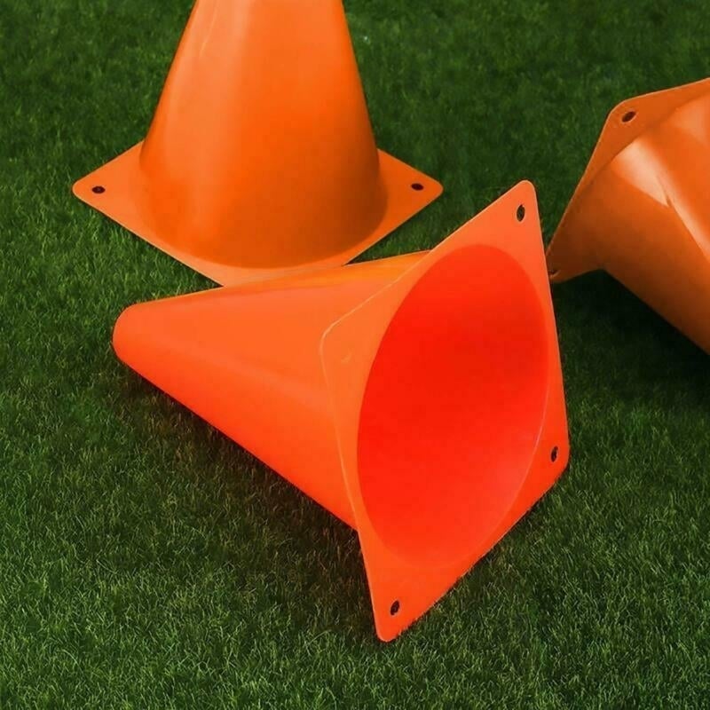 12-Piece: Plastic Cone 7" Orange Colored for Driving Practice,Training Parties Image 8