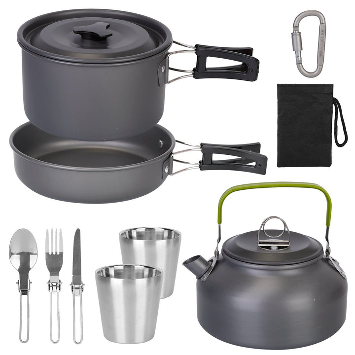 12-Pieces: Camping Cookware Set Image 1