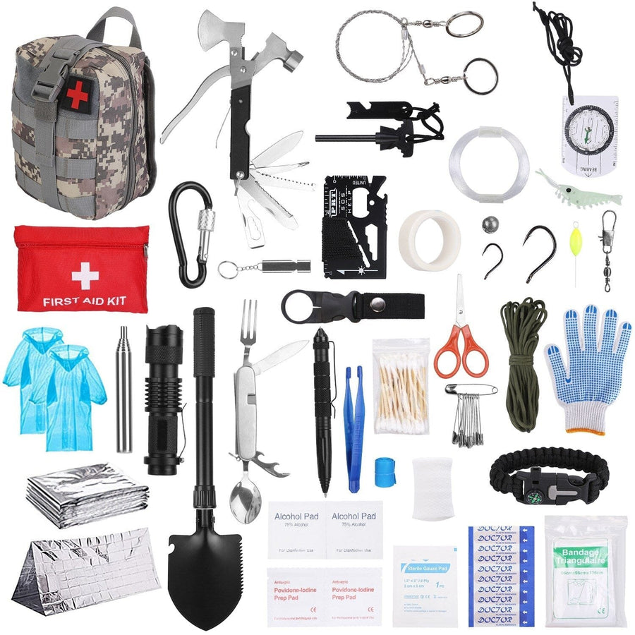 125-Pieces: Emergency Survival Gear Tactical for Outdoor Adventure Image 1