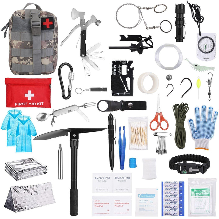 125-Pieces: Emergency Survival Gear Tactical for Outdoor Adventure Image 2