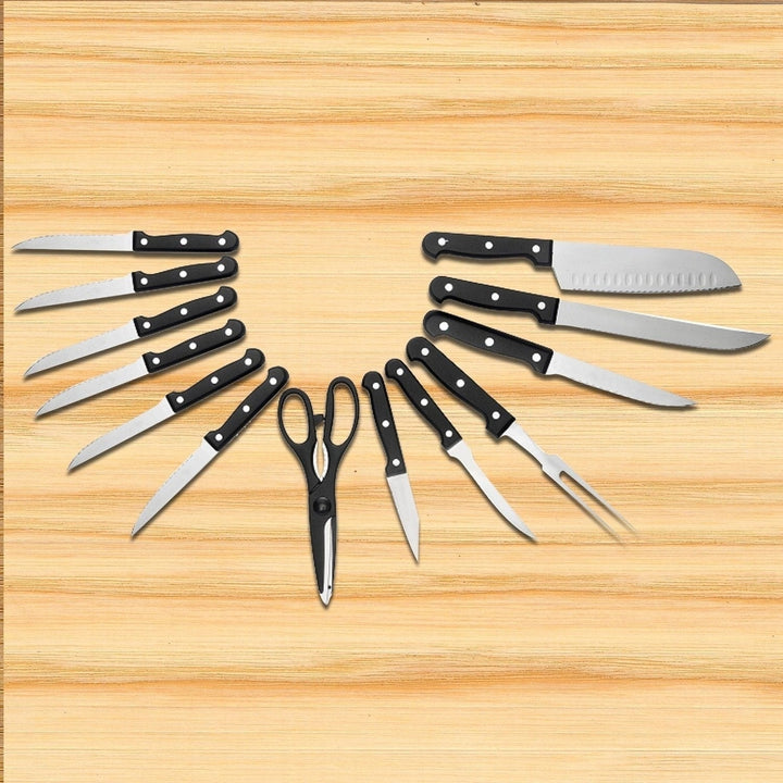 13-Piece: Knife Set Super Sharp Stainless Steel Image 2