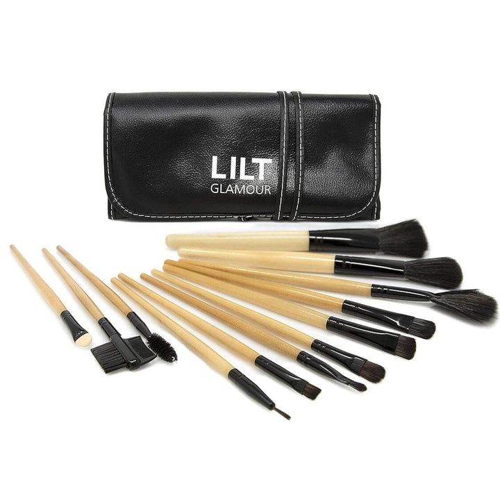 13-Pieces Set: LILT BEAUTY Makeup Brush Set with Blush Foundation Eyeshadow Concealer Liner Sponge Fan and Eyebrow Image 3