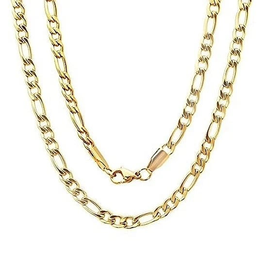 14K Gold Filled Figaro Necklace 20" Unisex Image 1