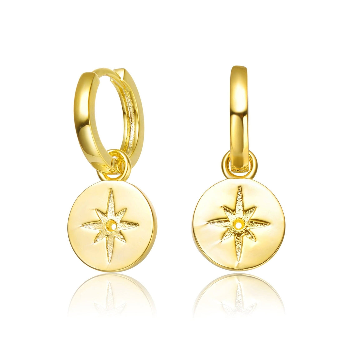 14K Gold Plated Dangle Earrings Image 1