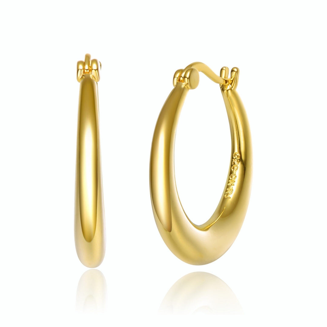 14K Gold Plated Clip In Earrings Image 1