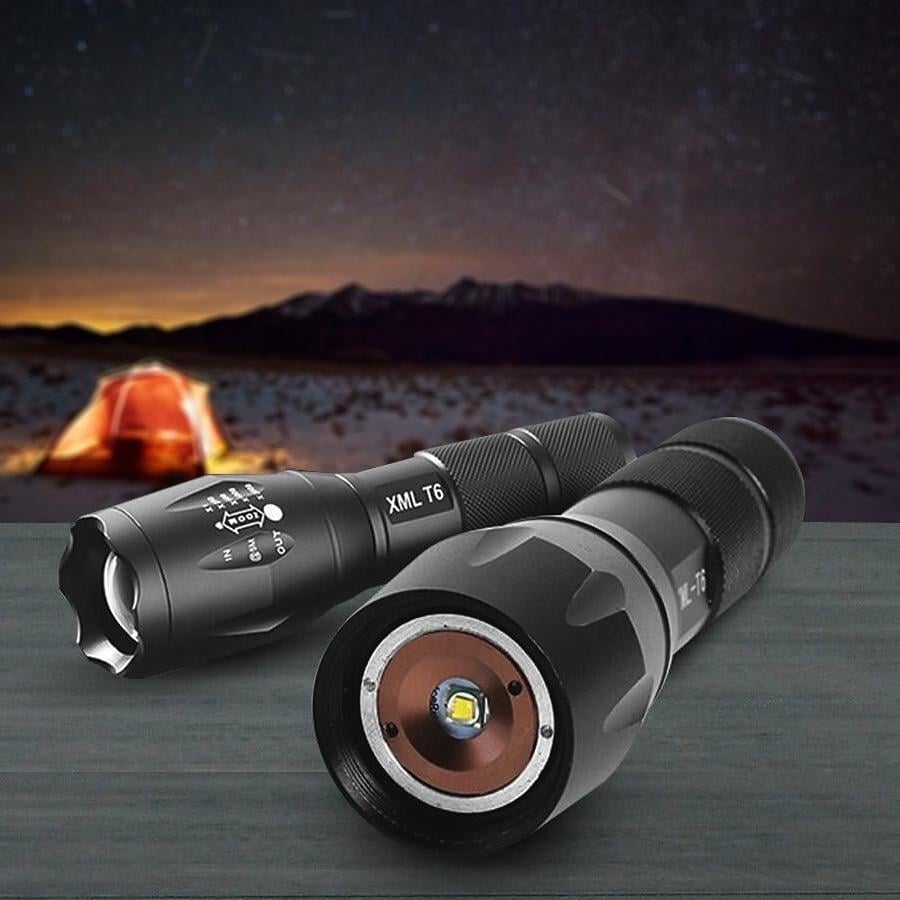 1600 Lumen Aluminum Alloy Tactical Flashlight with Zoom Image 1