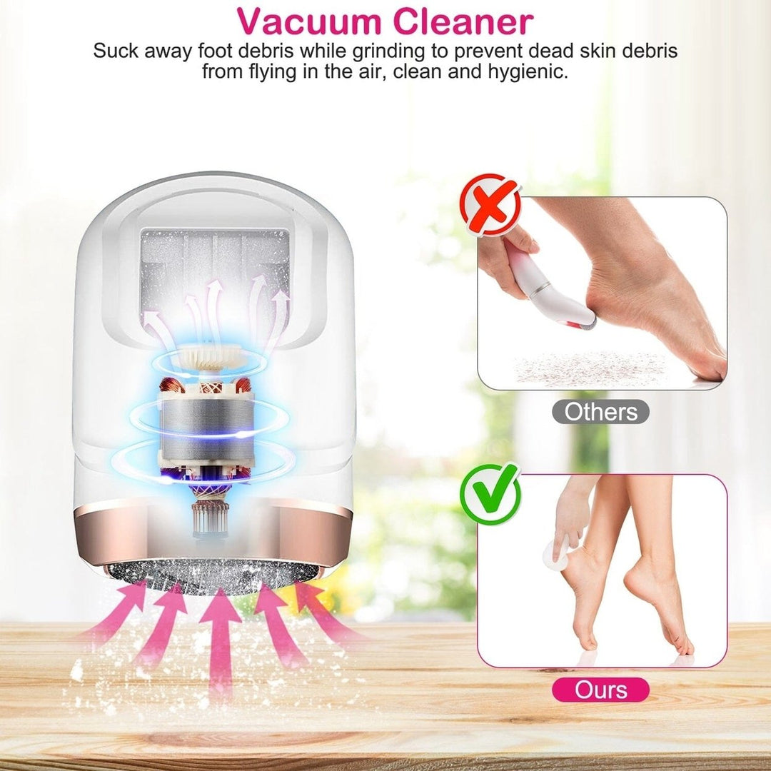 17-Pieces Set: Electric Foot Callus Remover with Vacuum Foot Grinder Rechargeable Image 11