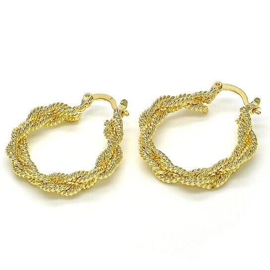 18k Gold Filled High Polish Finsh Medium Hoop Image 2