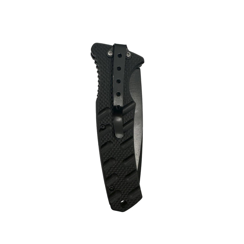 2-Pack: 4.75" Spring Assisted Automatic Knife W/ Drop Point Blade Image 2