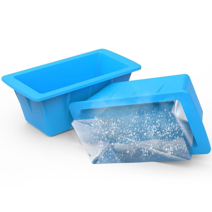 2-Pack: 6.6 lbs. Silicone Freezer Ice Block Molds Image 1