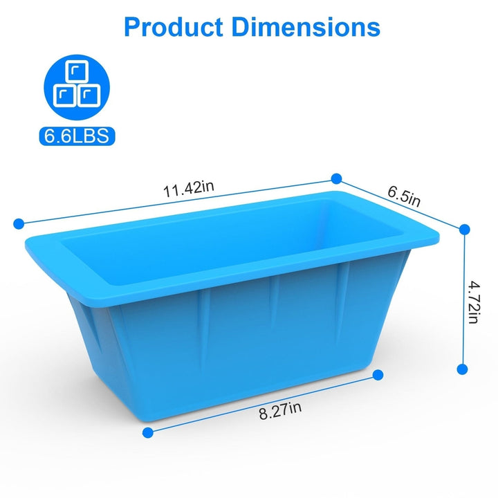 2-Pack: 6.6 lbs. Silicone Freezer Ice Block Molds Image 4