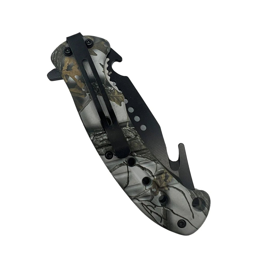 2-Pack: 8.75" Camo Spring Assisted Knife with ABS Handle Image 4