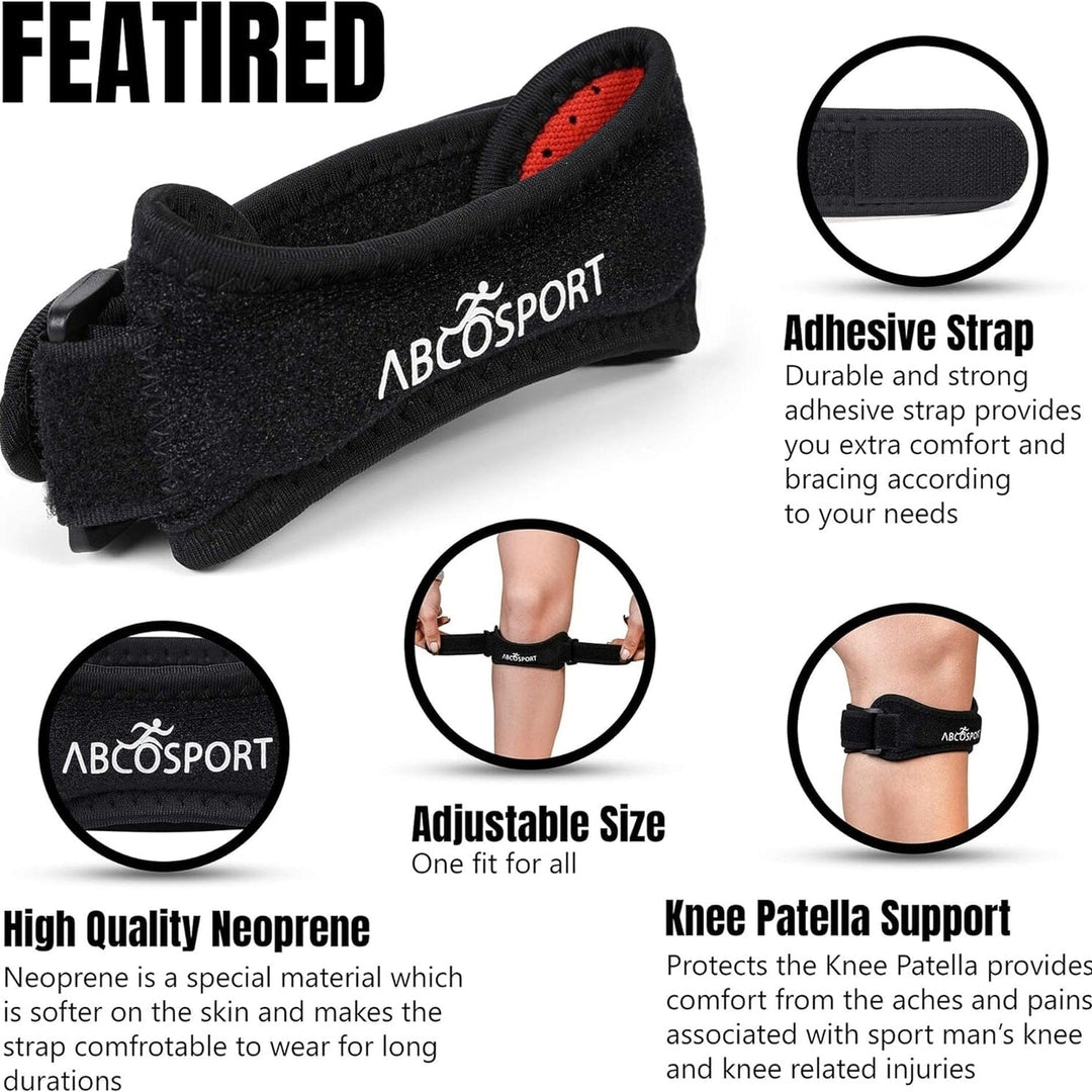 2-Pack: Abco Tech Patella Knee Strap - Knee Pain Relief Image 4