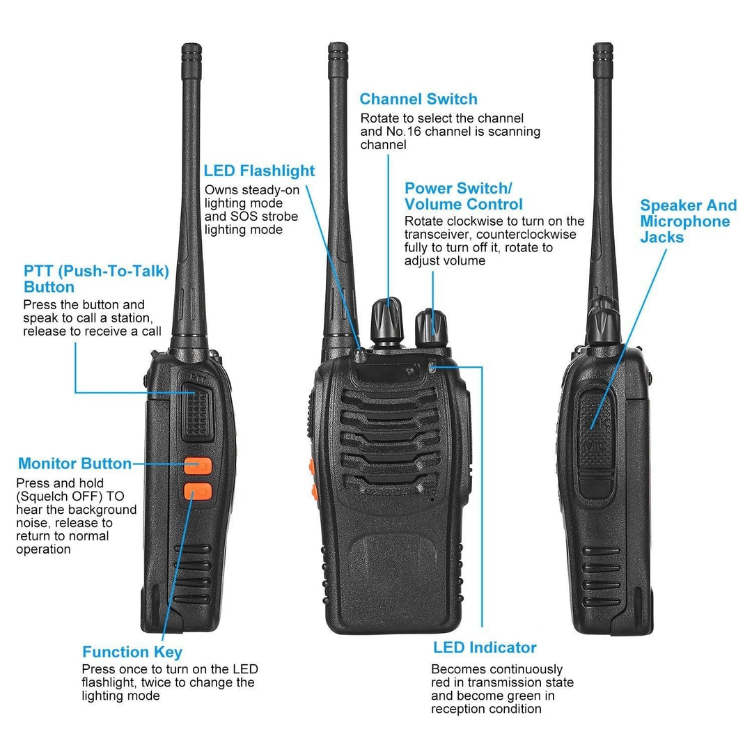 2-Pack: Baofeng BF-888S Walkie Talkies Two Way Radio Image 4