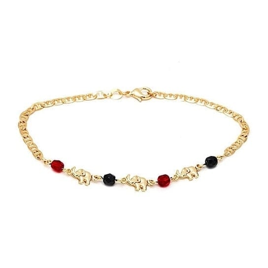 18k Gold Plated Elephant Anklet for Women Image 1