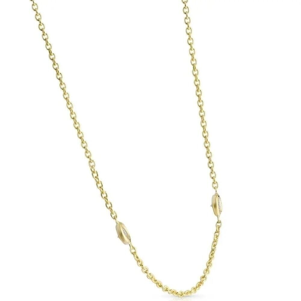 1ct Diamonds By The Yard 18" 14K Yellow Gold Womens Necklace Image 2