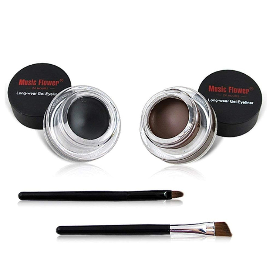 2-in-1 Black and Brown Gel Eyeliner Set Image 1