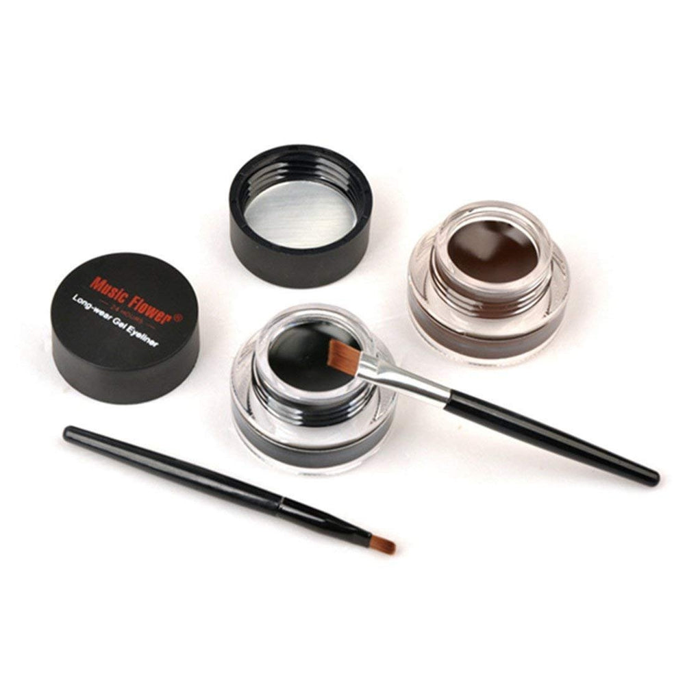 2-in-1 Black and Brown Gel Eyeliner Set Image 2