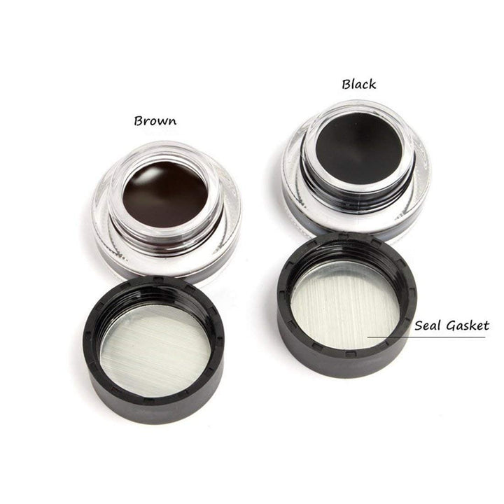 2-in-1 Black and Brown Gel Eyeliner Set Image 4