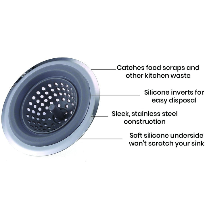 2-in-1 Clog-Free Multi-Purpose Silicone Kitchen Sink Strainer And Stopper Image 3